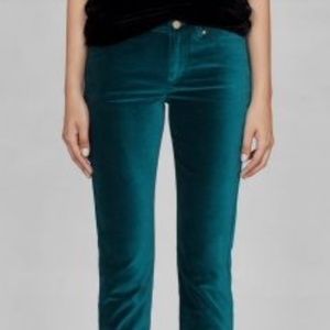J. Crew Toothpick Velvet Skinny Ankle Jeans Sz 31